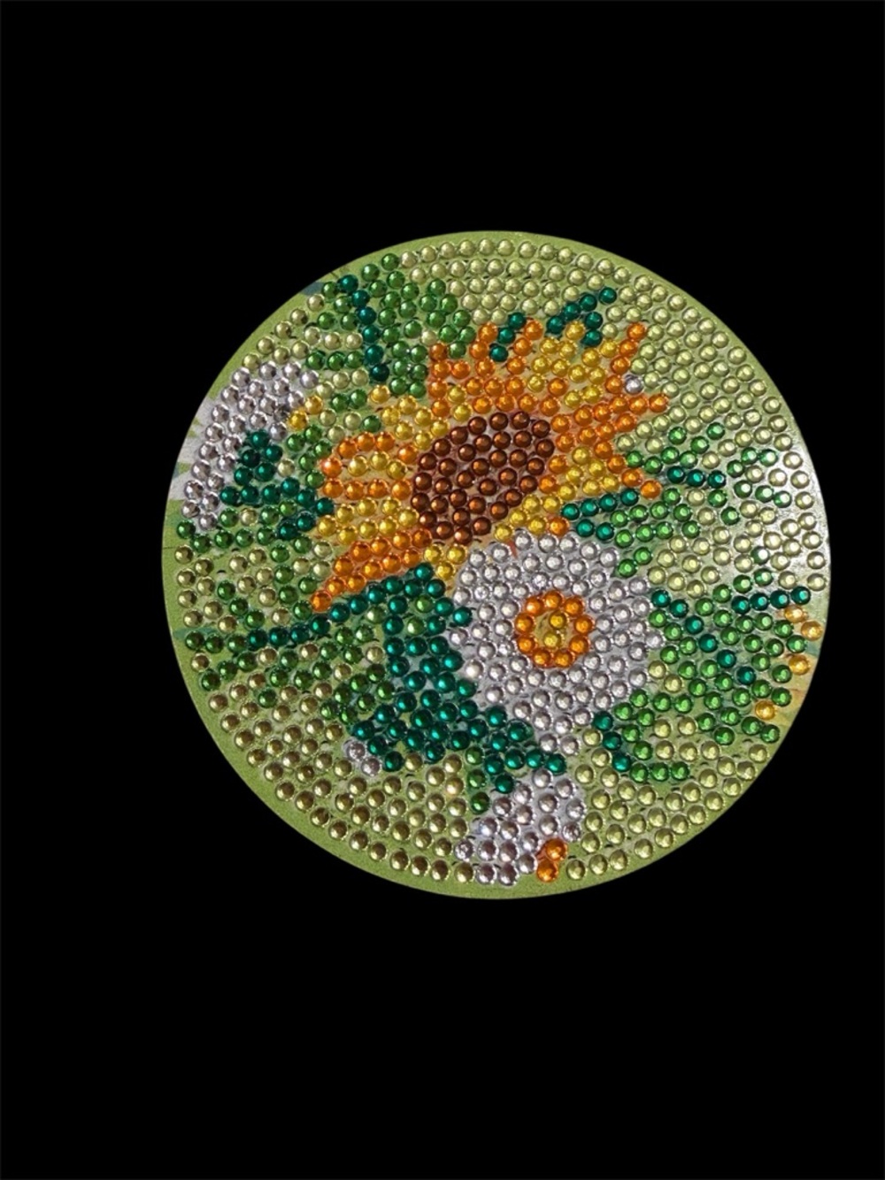 Sunflower Diamond Art Art Coasters - Yellow & Green (Sealed) - Picture 2 of 6